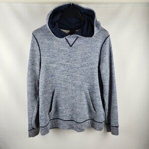Armani Exchange Hoodie Mens Large Blue Speckled Knit Sweatshirt